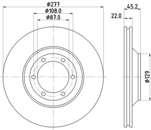 2 Bremsscheiben vorne HELLA für GALLOPER II (JK-01)