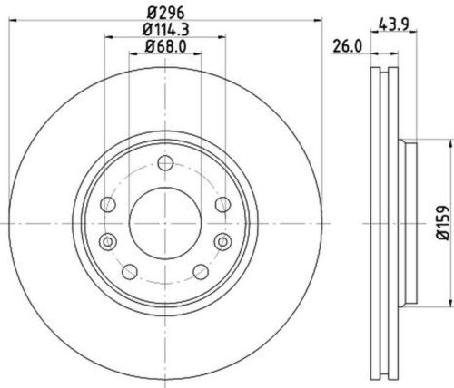 2 Bremsscheiben vorne HELLA für RENAULT GRAND SCENIC III