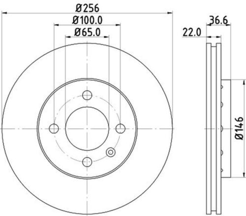 2 Bremsscheiben vorne HELLA für SEAT SKODA VW Mii