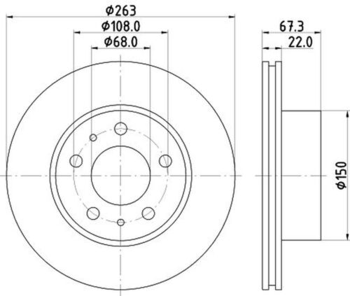 2 Bremsscheiben vorne HELLA für VOLVO 240 Kombi 260 Coupe Kombi