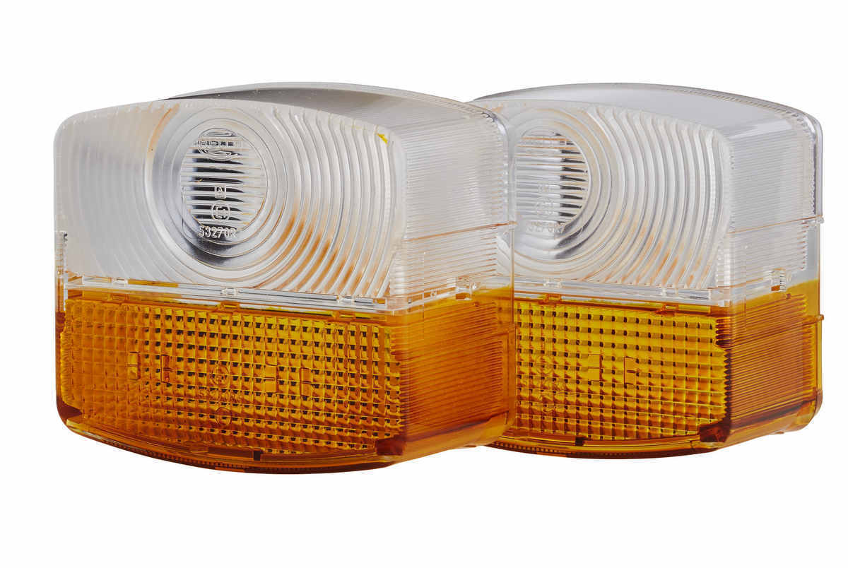 2 Lichtscheiben Blinkleuchten Halogen HELLA für CLAAS