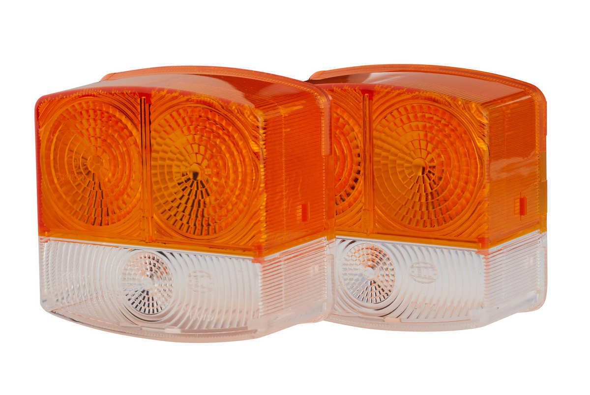 2 Lichtscheiben Blinkleuchten rechts Halogen HELLA für DEUTZ-FAHR