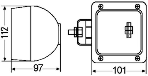 24 Arbeitsscheinwerfer Halogen HELLA für LIEBHERR