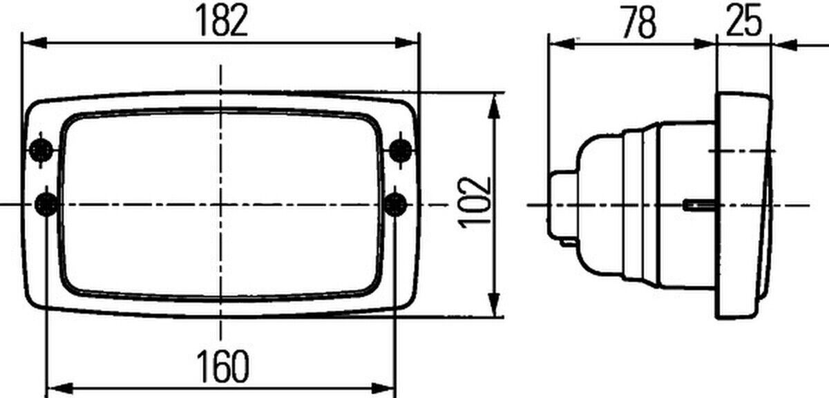 30 Arbeitsscheinwerfer Halogen HELLA für LIEBHERR