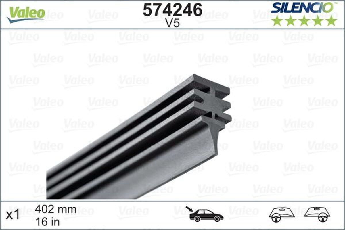 5 Wischgummi 400mm VALEO für ALFA ROMEO 156