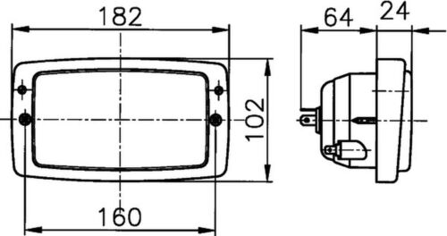 Arbeitsscheinwerfer Halogen HELLA Modul 6213 24V Anbau Nahfeldauslechtung
