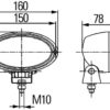 Arbeitsscheinwerfer Halogen HELLA Oval 100 weitreichende Ausleuchtung