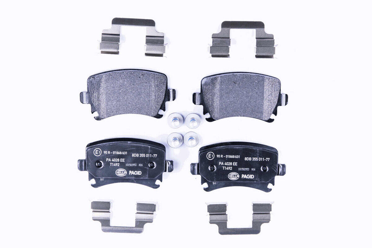 Bremsbelagsatz Bremsscheibe hinten HELLA für AUDI SEAT SKODA VW