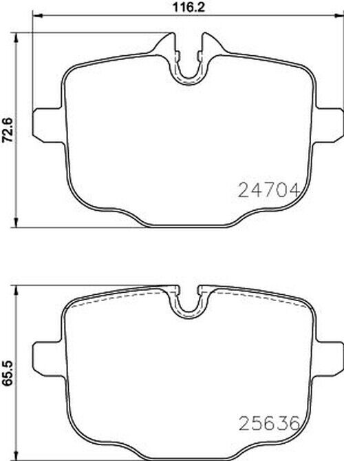 Bremsbelagsatz Bremsscheibe hinten HELLA für BMW 5