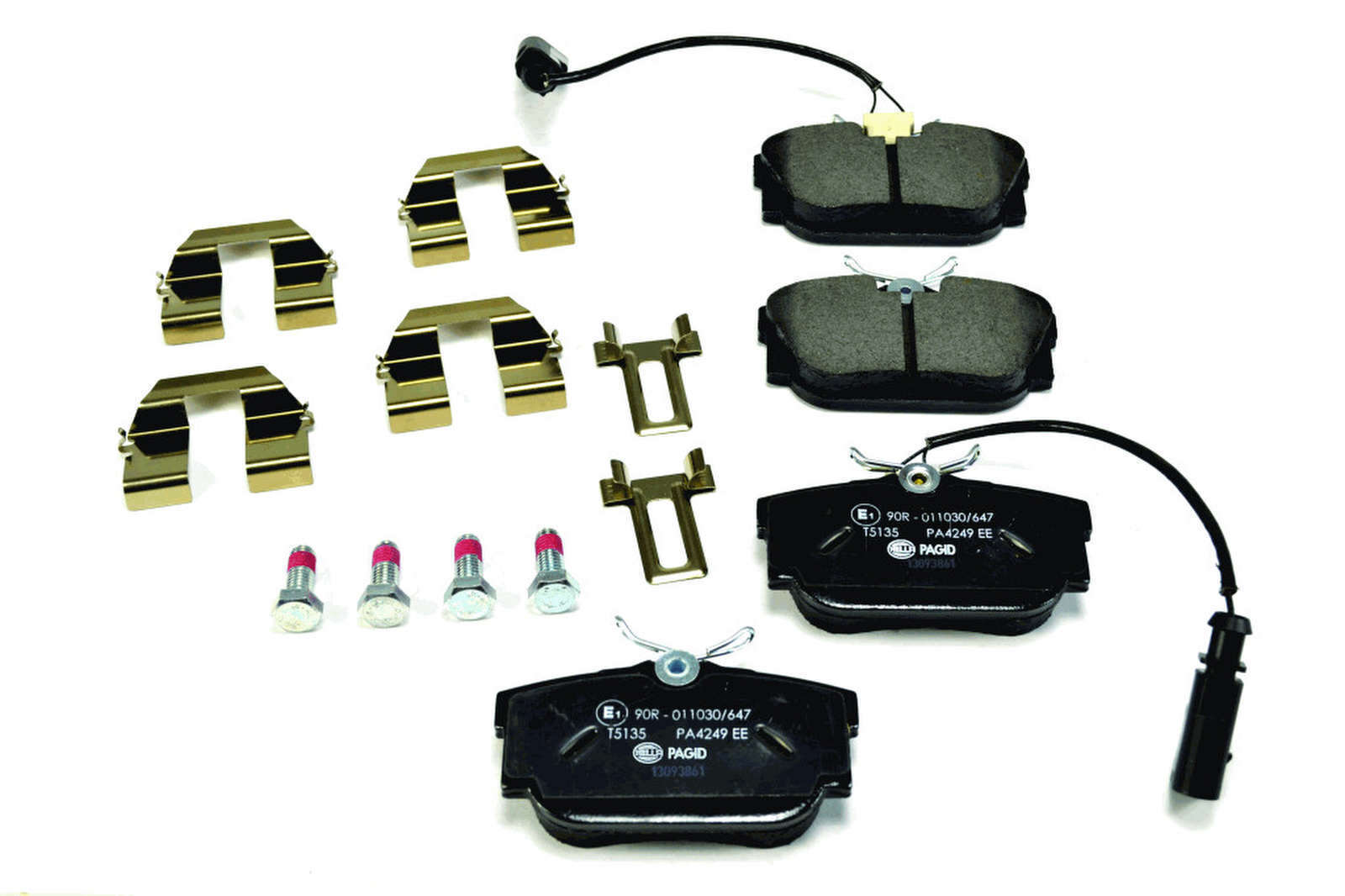 Bremsbelagsatz Bremsscheibe hinten HELLA für FORD SEAT VW