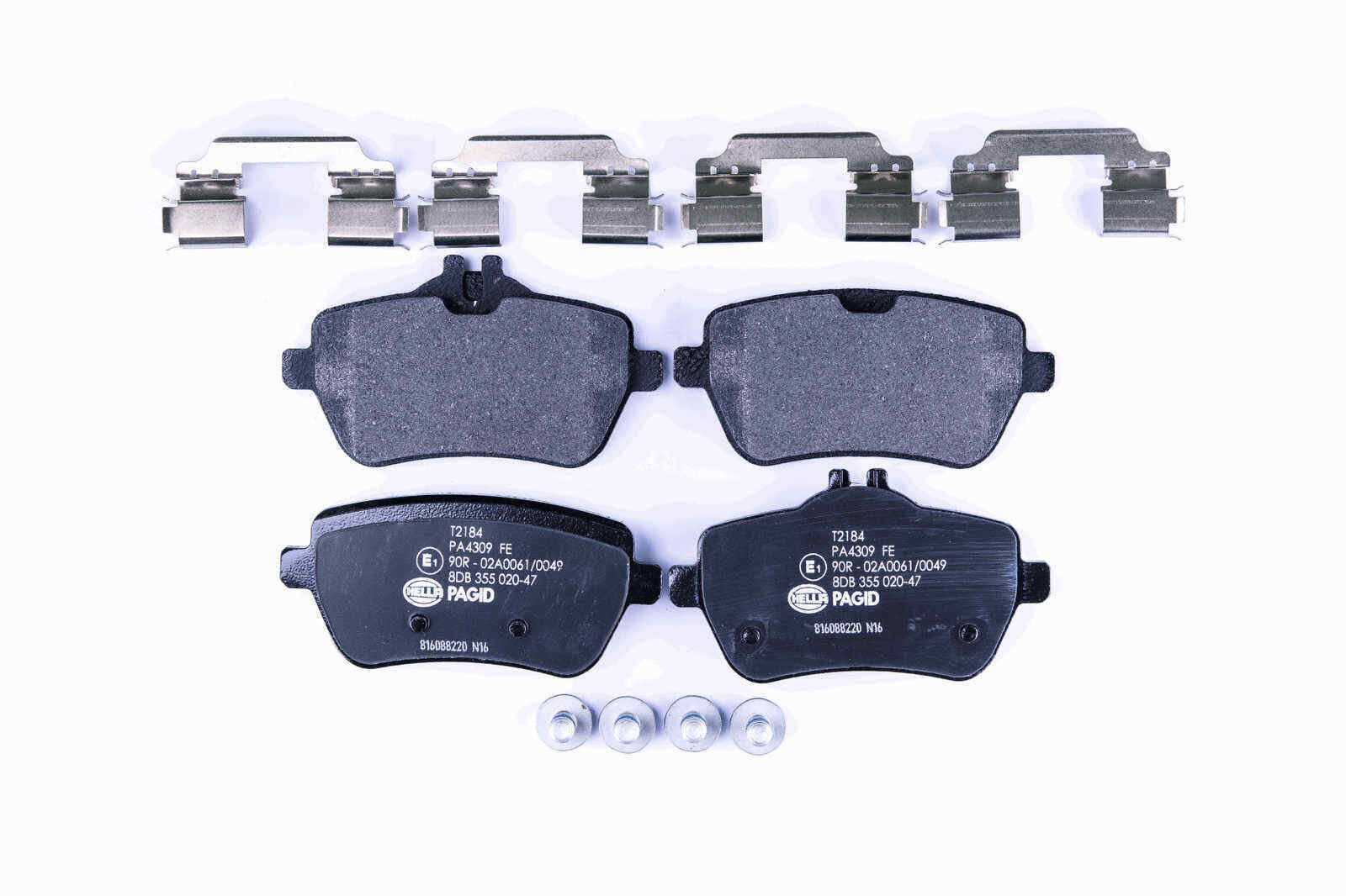Bremsbelagsatz Bremsscheibe hinten HELLA für MERCEDES