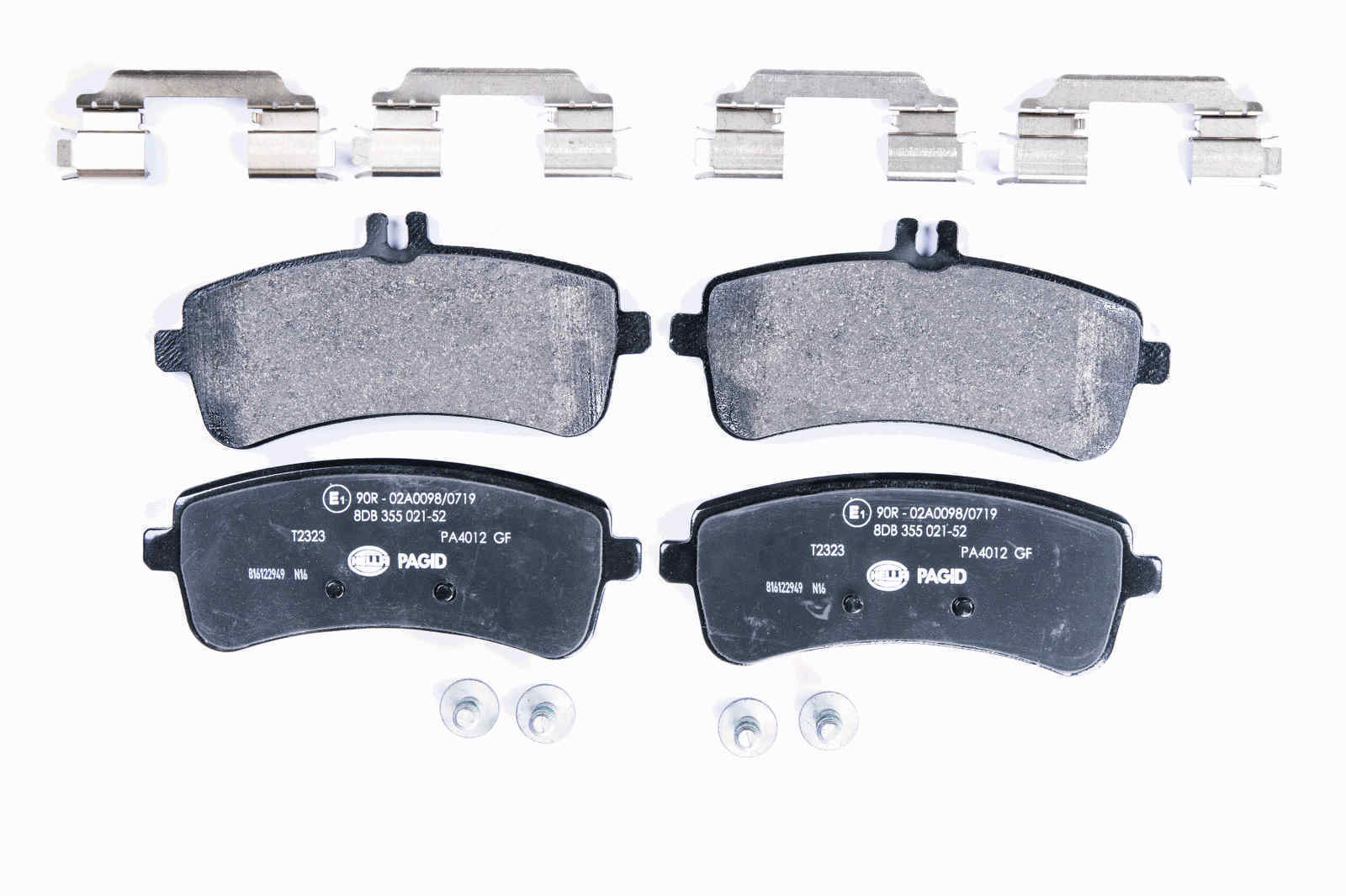 Bremsbelagsatz Bremsscheibe hinten HELLA für MERCEDES AMG S-KLASSE