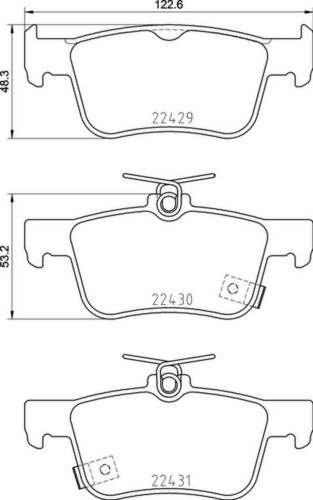 Bremsbelagsatz Bremsscheibe hinten HELLA PAGID für HONDA CIVIC