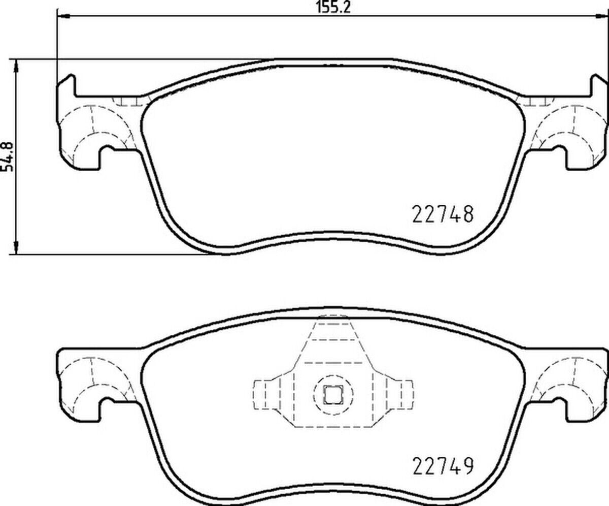 Bremsbelagsatz Bremsscheibe vorne HELLA PAGID für FORD FIESTA VII