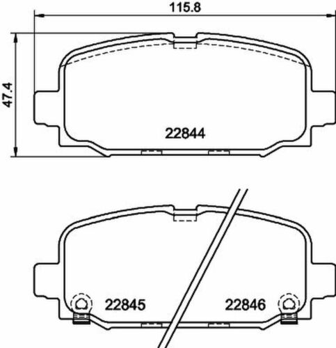 Bremsbelagsatz Scheibenbremse HELLA PAGID für JEEP COMPASS