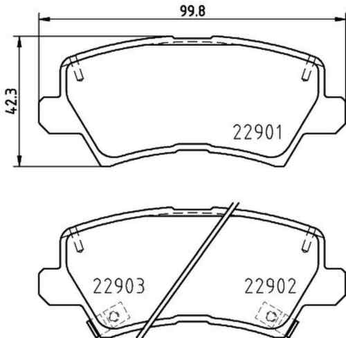 Bremsbelagsatz Scheibenbremse HELLA PAGID für KIA PICANTO III