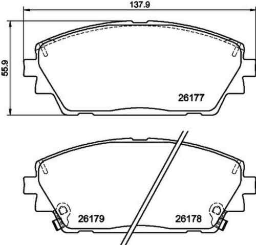 Bremsbelagsatz Scheibenbremse HELLA PAGID für MAZDA 3 Schrägheck