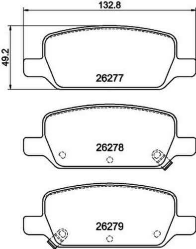 Bremsbelagsatz Scheibenbremse HELLA PAGID für TESLA MODEL 3