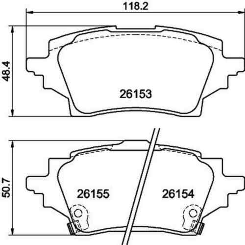Bremsbelagsatz Scheibenbremse HELLA PAGID für TOYOTA COROLLA Kombi