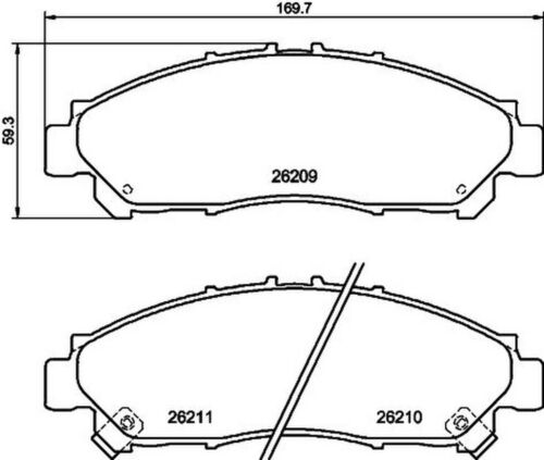 Bremsbelagsatz Scheibenbremse HELLA PAGID für TOYOTA HIACE VI Bus