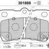 Bremsbelagsatz Scheibenbremse hinten mechanisch VALEO für LEXUS GS (_S19_)