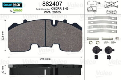 Bremsbelagsatz Scheibenbremse hinten VALEO 882407