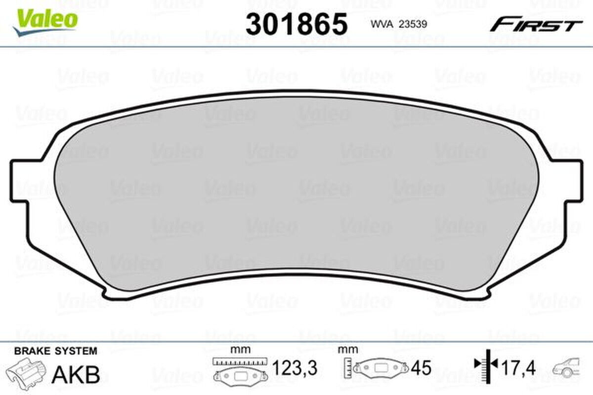 Bremsbelagsatz Scheibenbremse hinten VALEO für TOYOTA LAND CRUISER