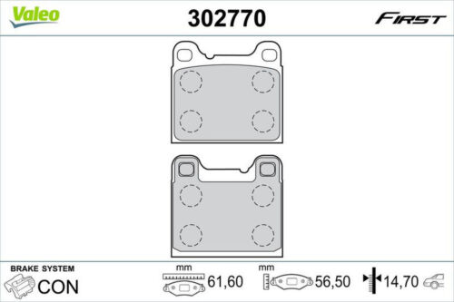 Bremsbelagsatz Scheibenbremse hinten VALEO für VOLVO 740 (744)