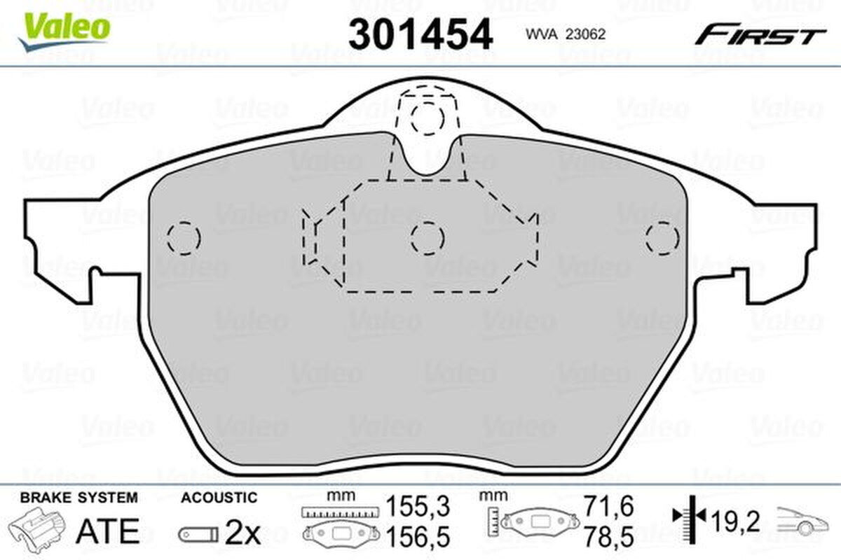 Bremsbelagsatz Scheibenbremse vorne mechanisch VALEO für OPEL ASTRA G
