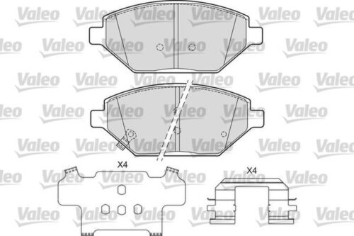 Bremsbelagsatz Scheibenbremse vorne mechanisch VALEO für OPEL KARL (C16)