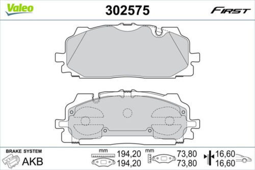 Bremsbelagsatz Scheibenbremse vorne mit Anti-Quietsch-Blech VALEO für AUDI A4 B9