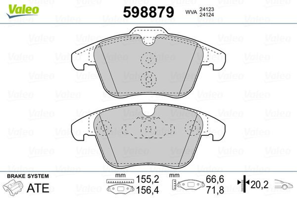 Bremsbelagsatz Scheibenbremse vorne VALEO für FORD MONDEO IV
