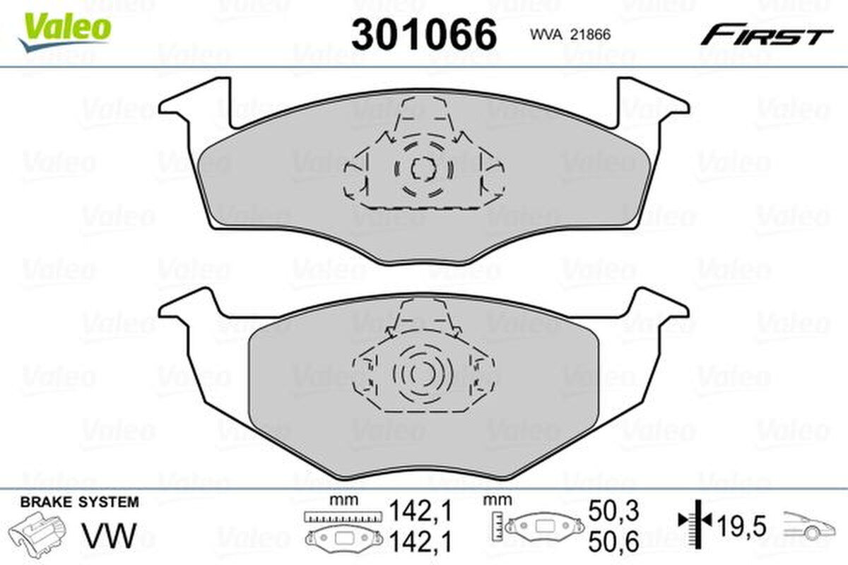 Bremsbelagsatz Scheibenbremse vorne VALEO für SEAT CORDOBA (6K1)