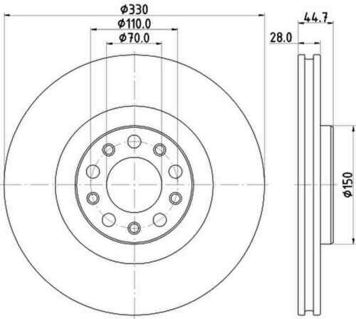 Bremsscheibe HELLA PAGID für ALFA ROMEO GIULIA