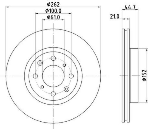 Bremsscheibe HELLA PAGID für HONDA JAZZ V (GR_)