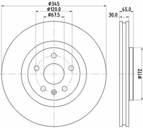 Bremsscheibe HELLA PAGID für OPEL INSIGNIA B Grand Sport