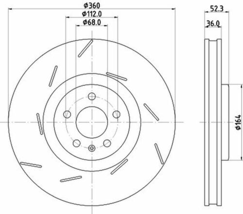 Bremsscheibe HELLA PAGID für PORSCHE MACAN