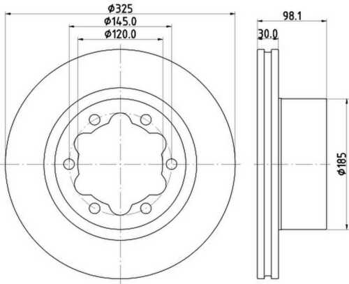 Bremsscheibe HELLA PAGID für VW CRAFTER Kasten