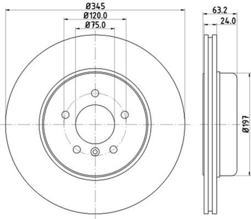 Bremsscheibe hinten HELLA für BMW 5 BMW 6