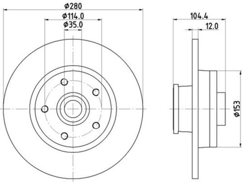 Bremsscheibe hinten HELLA für FIAT NISSAN OPEL RENAULT VAUXHALL