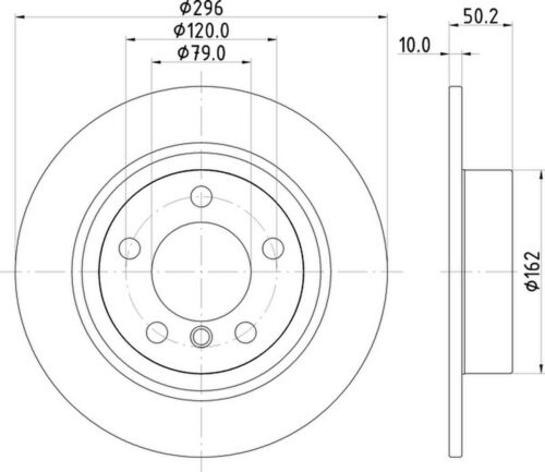 Bremsscheibe hinten HELLA PAGID PRO für MINI COUNTRYMAN PACEMAN