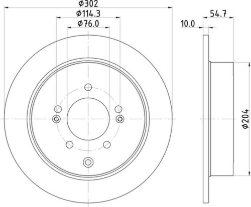 Bremsscheibe hinten HELLA PRO für TUCSON KIA SPORTAGE IV V