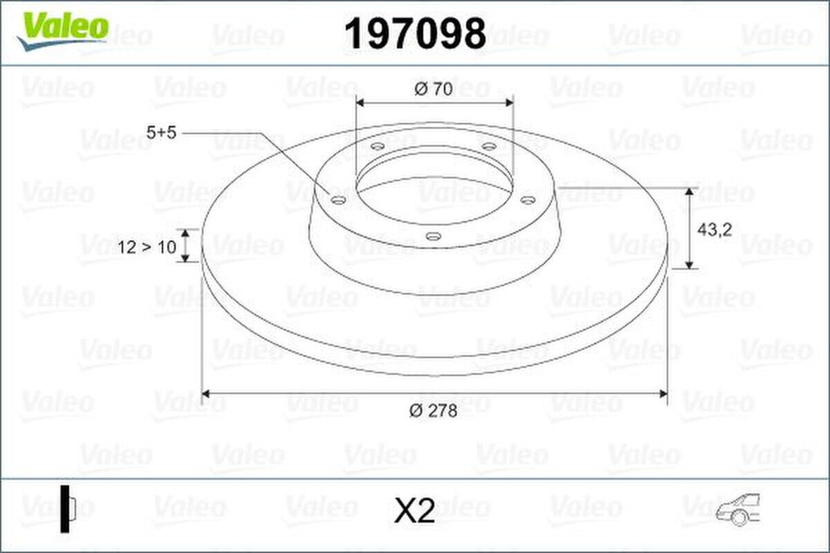 Bremsscheibe hinten voll VALEO für ALFA ROMEO 159