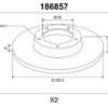 Bremsscheibe hinten voll VALEO für SKODA OCTAVIA III