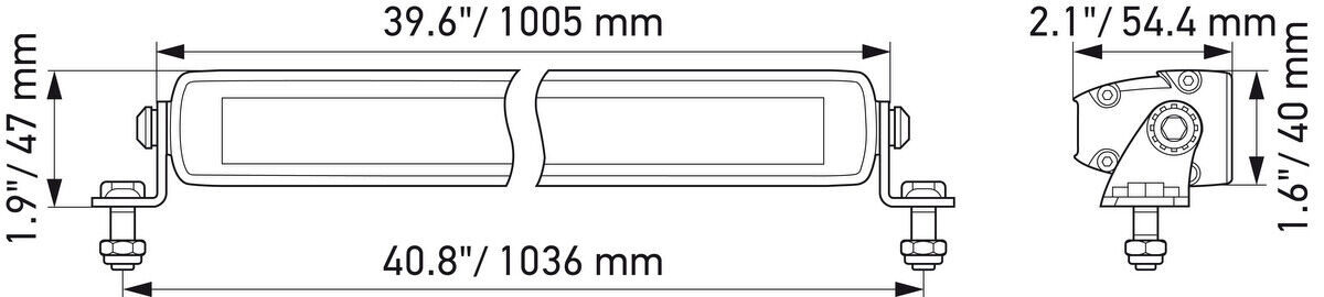 Fernscheinwerfer LED 12.000 lm HELLA BLACK MAGIC 1FJ 358 176-321