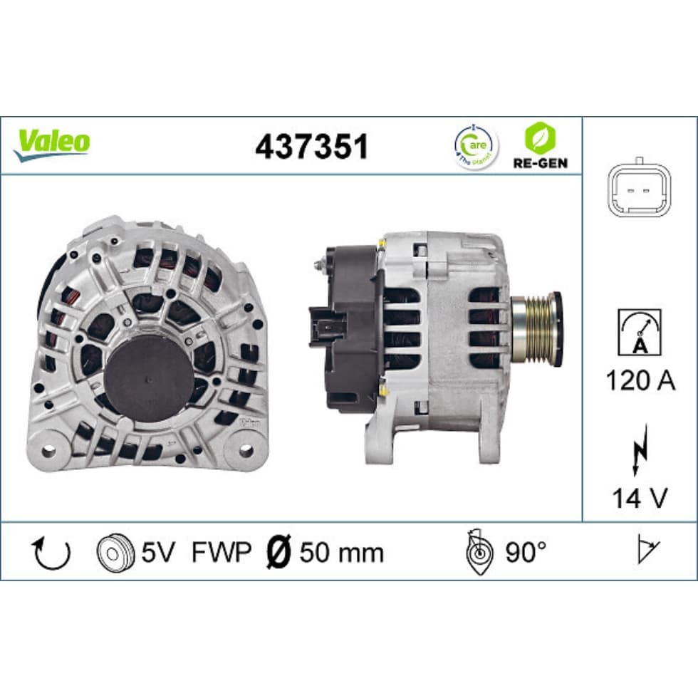 Generator VALEO 437351 für Volvo Opel Renault V40 Vivaro A Laguna I Trafic II
