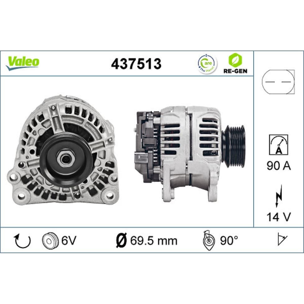 Generator VALEO 437513 für VW Transporter T4 LT 28-35 II