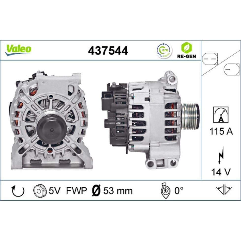 Generator VALEO 437544 für Mercedes-Benz A