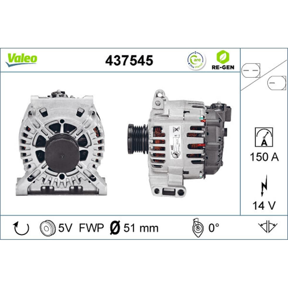 Generator VALEO 437545 für Mercedes-Benz A