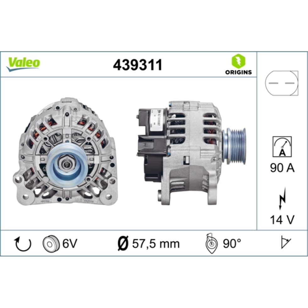 Generator VALEO 439311 für VW Seat Audi Skoda Golf III Ibiza II Cordoba A4 B5 A3